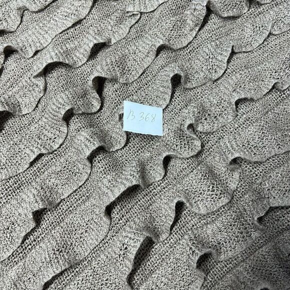 Womens Knitted Poncho Ruffle Brown Bohemian Style One Size - Picture 10 of 10